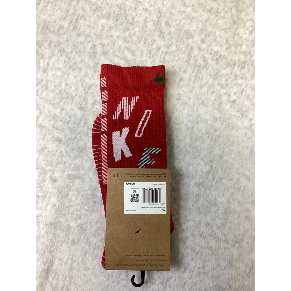 Nike Elite Multisport Crew Socks Red Green White XL Men 12-15 HV6888-687 NEW